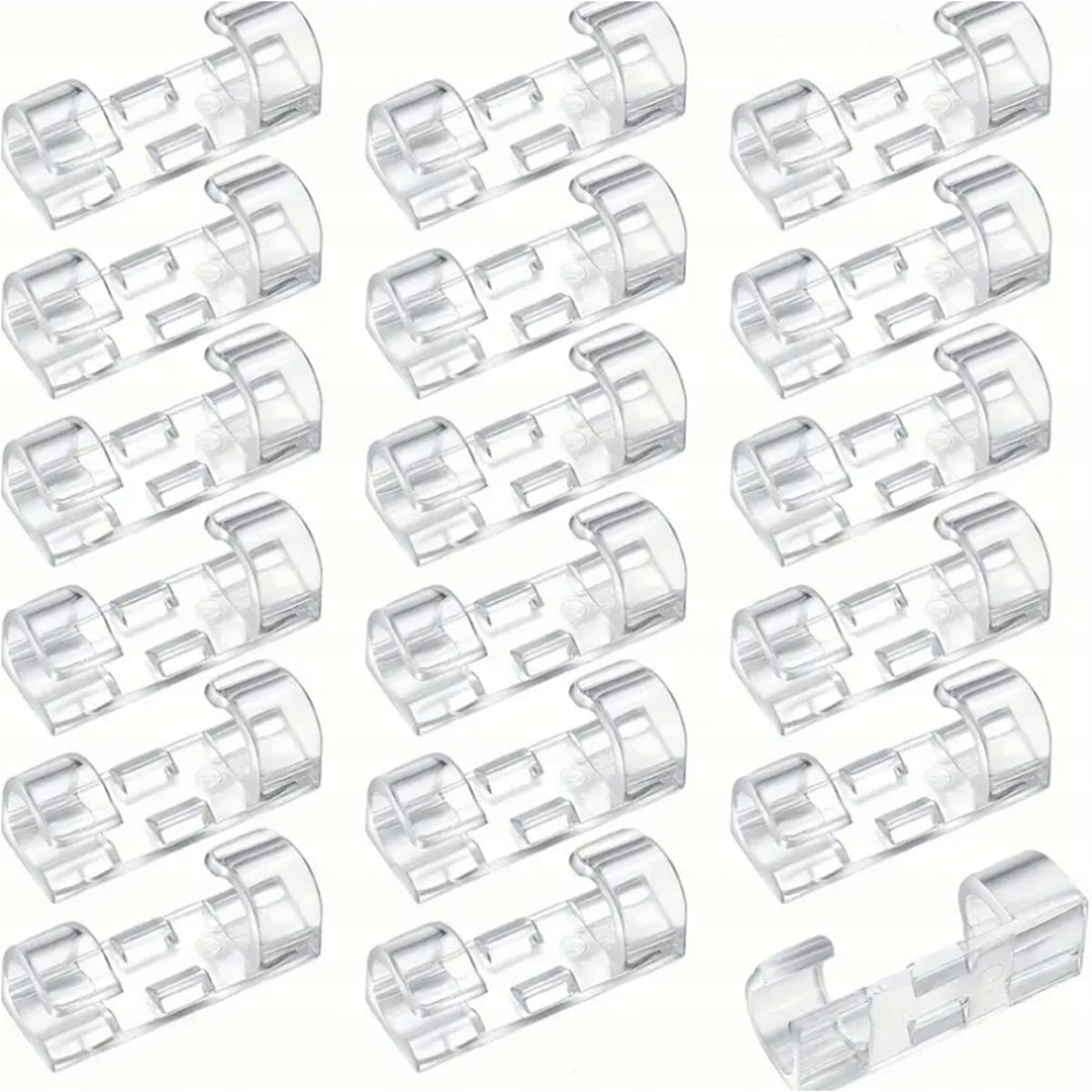 100PCS ORGANIZER HOOK GRILLE CABLE CLIP 3M SELF ADHESIVE