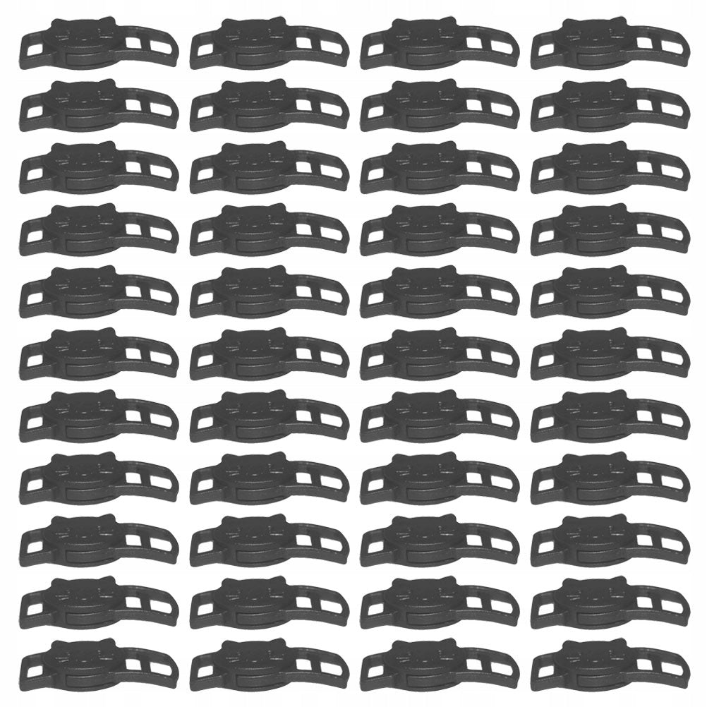 100Pcs Black Plastic Kitten Face Side Release Buckles for Straps