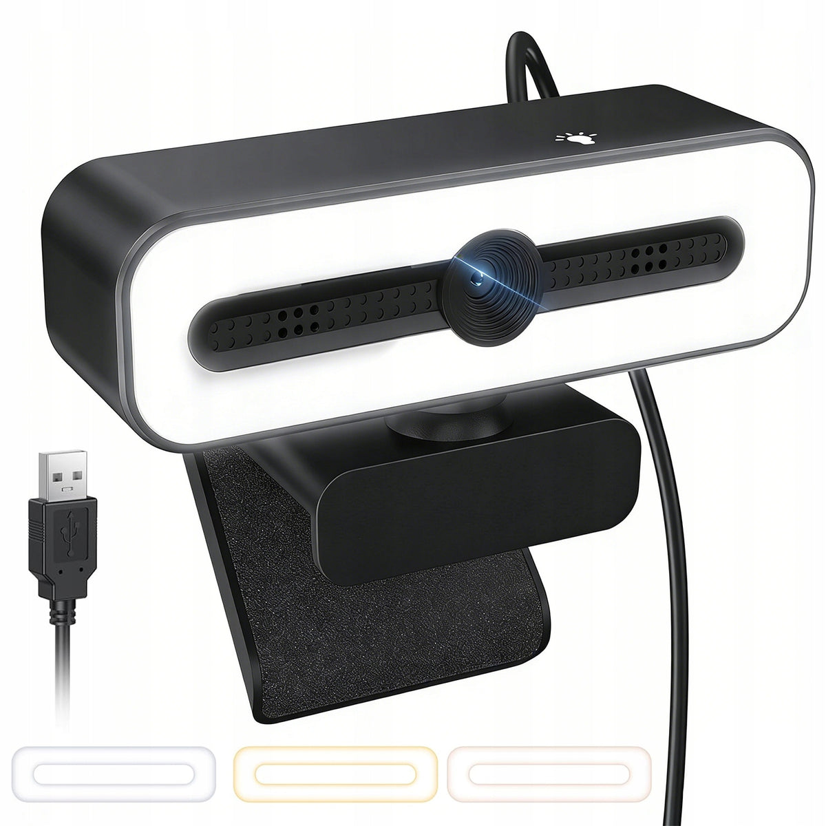 1080P USB WEBCAM FOR MEETINGS AND LEARNING WITH MICROPHONE AND LIGHT