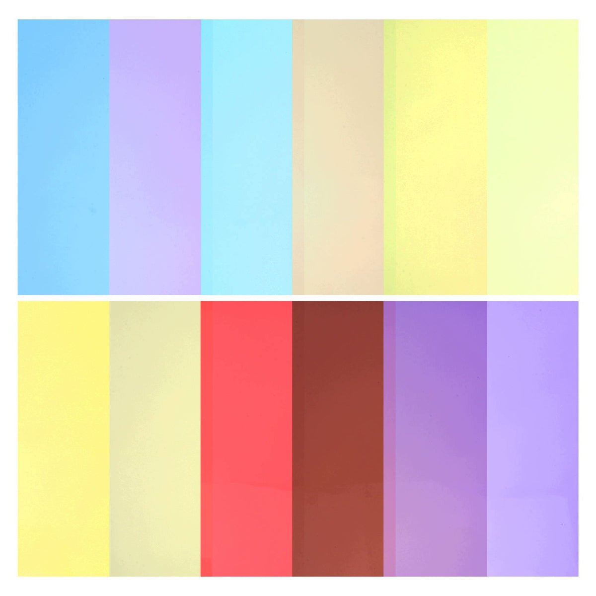 10PCS ASSORTED COLOR PVC SHEETS DURABLE TRANSPARENT CRAFT FILM FOR DIY