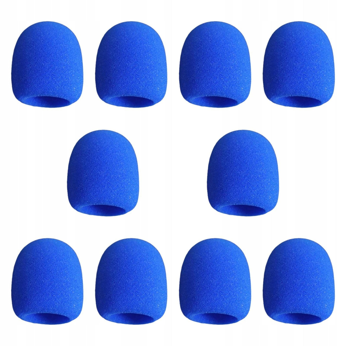 10Pcs Microphone Cover Thicked Lightweight Portable Replacement for Blue