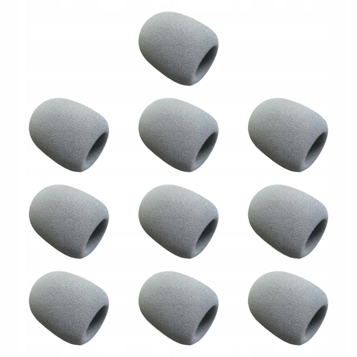 10Pcs Microphone Cover Thicked Lightweight Portable Replacement for Gray