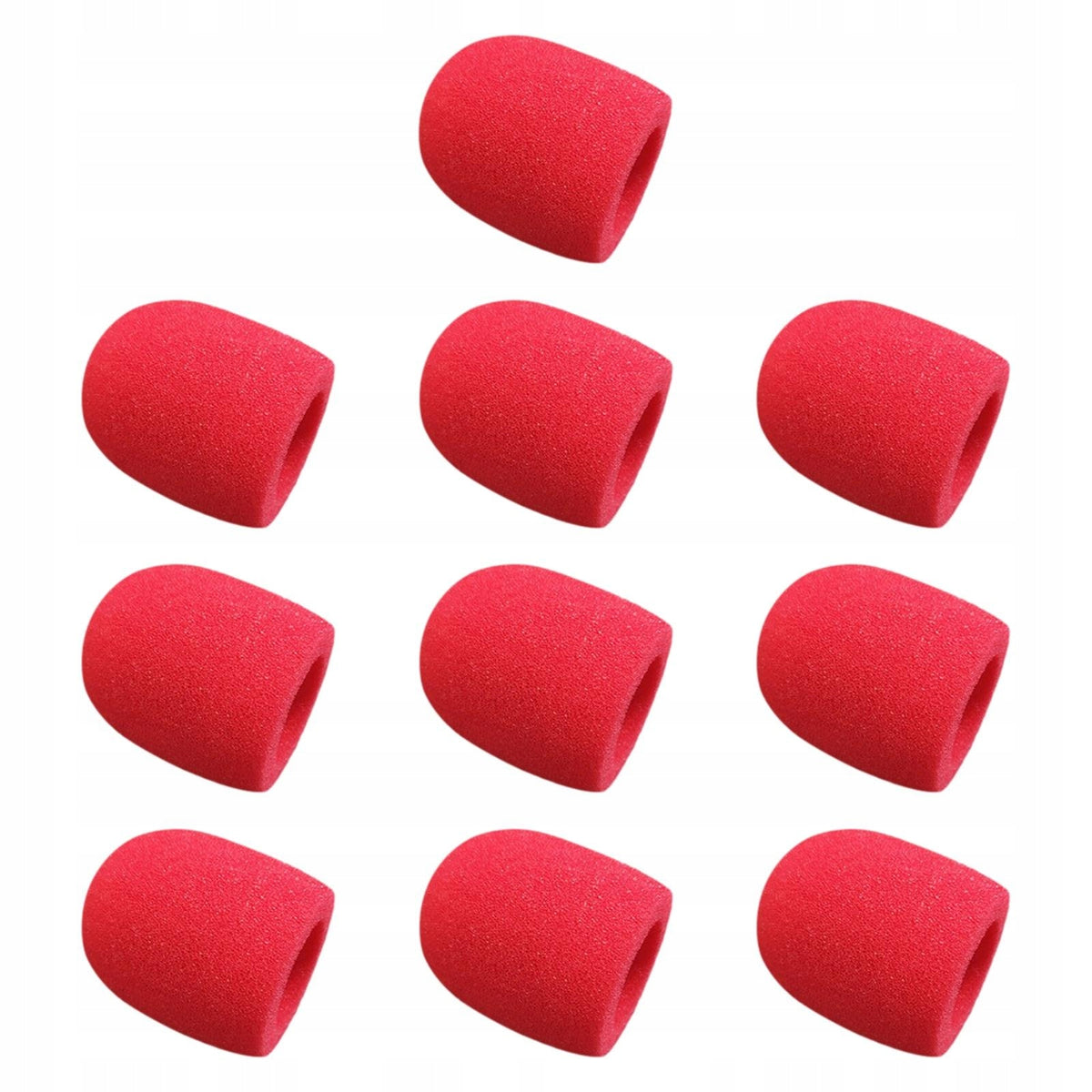 10Pcs Microphone Cover Thicked Lightweight Portable Replacement for Red