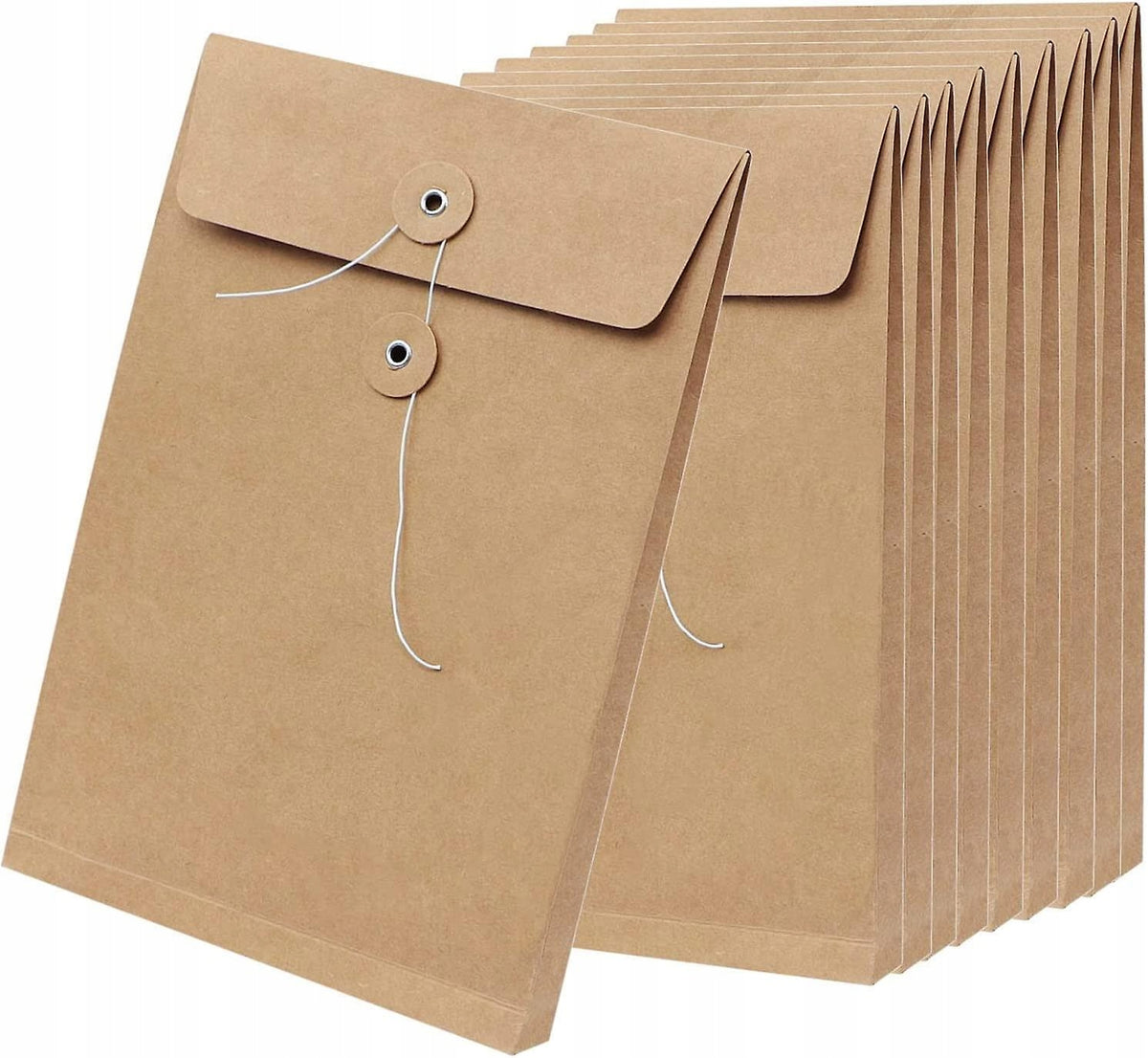 10pcs Large A4 Gussetted Envelopeskraft Paper Document File Folders