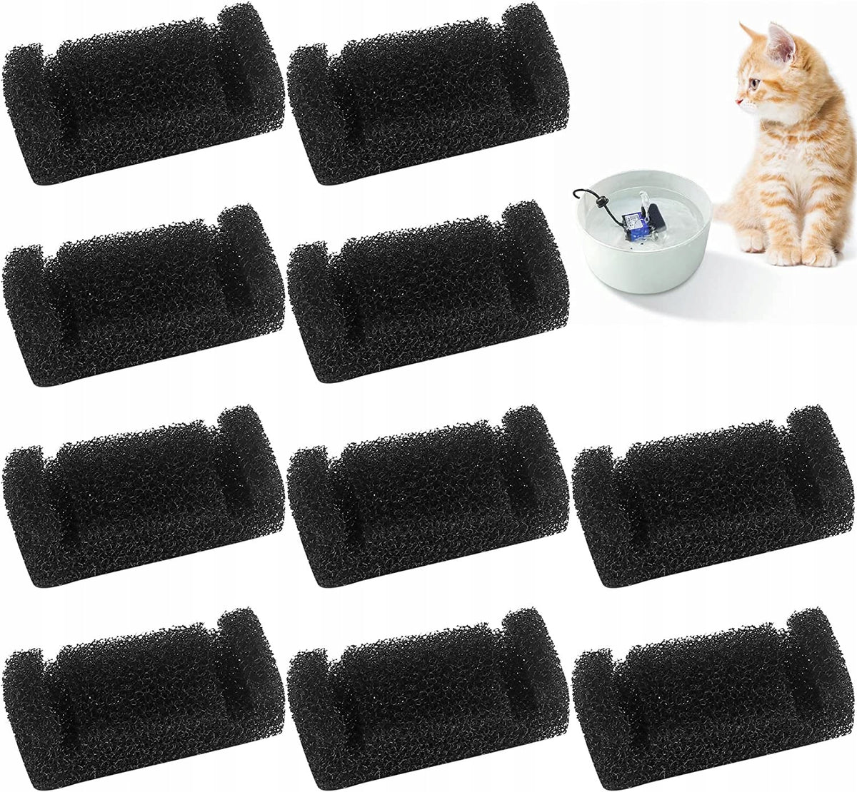 10x REPLACEMENT SPONGE FILTERS FOR CAT FOUNTAIN