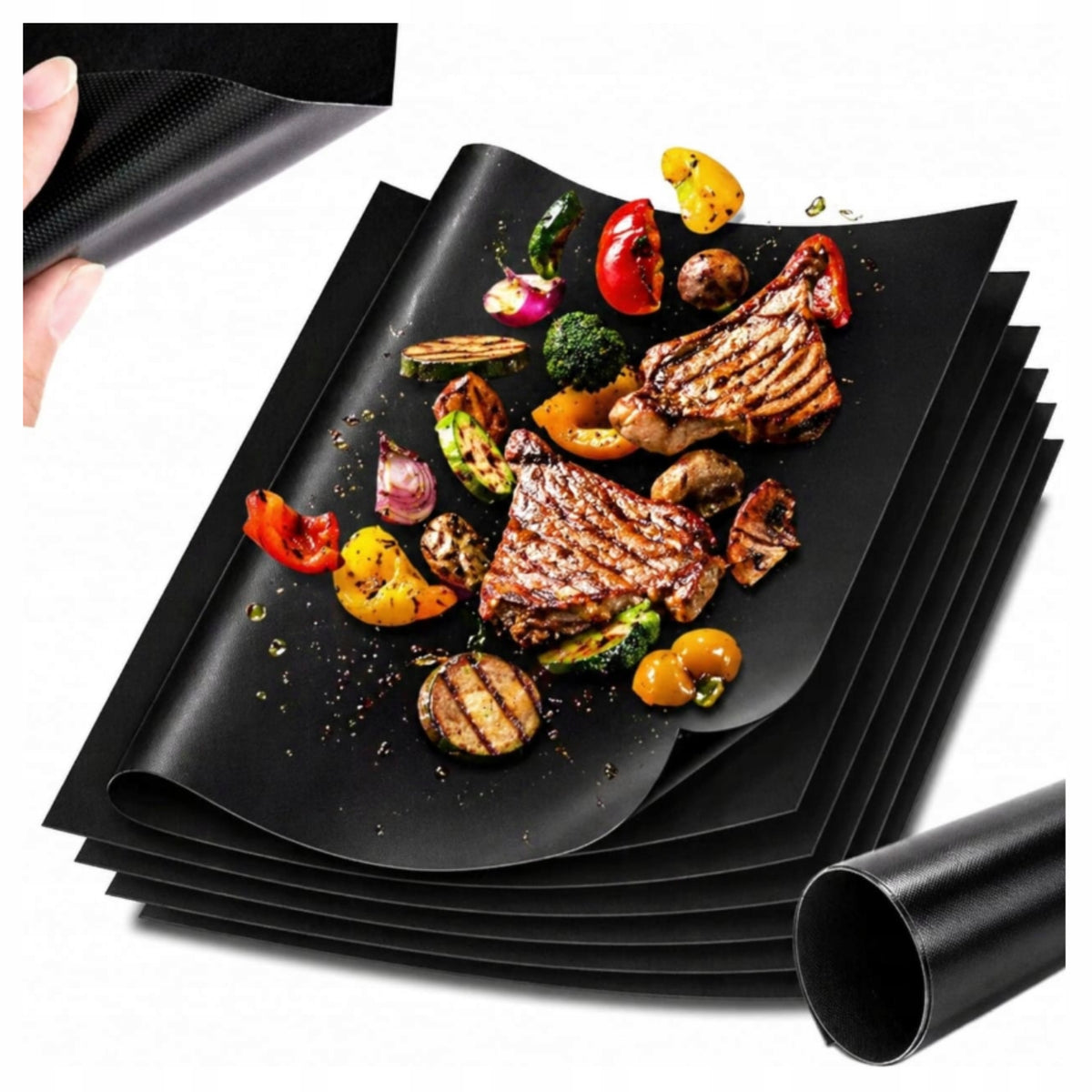 10x XXL TEFLON GRILL MAT BAKING TRAY GRILLING SET