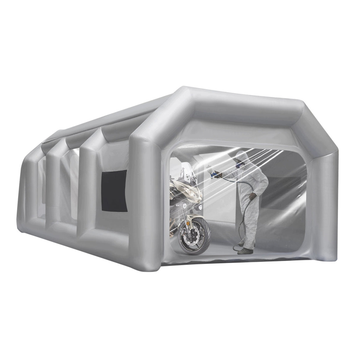 13ft Inflatable Spray Booth, Portable Spray Tent with Blower 4x2.5x2.2m Packaging status original