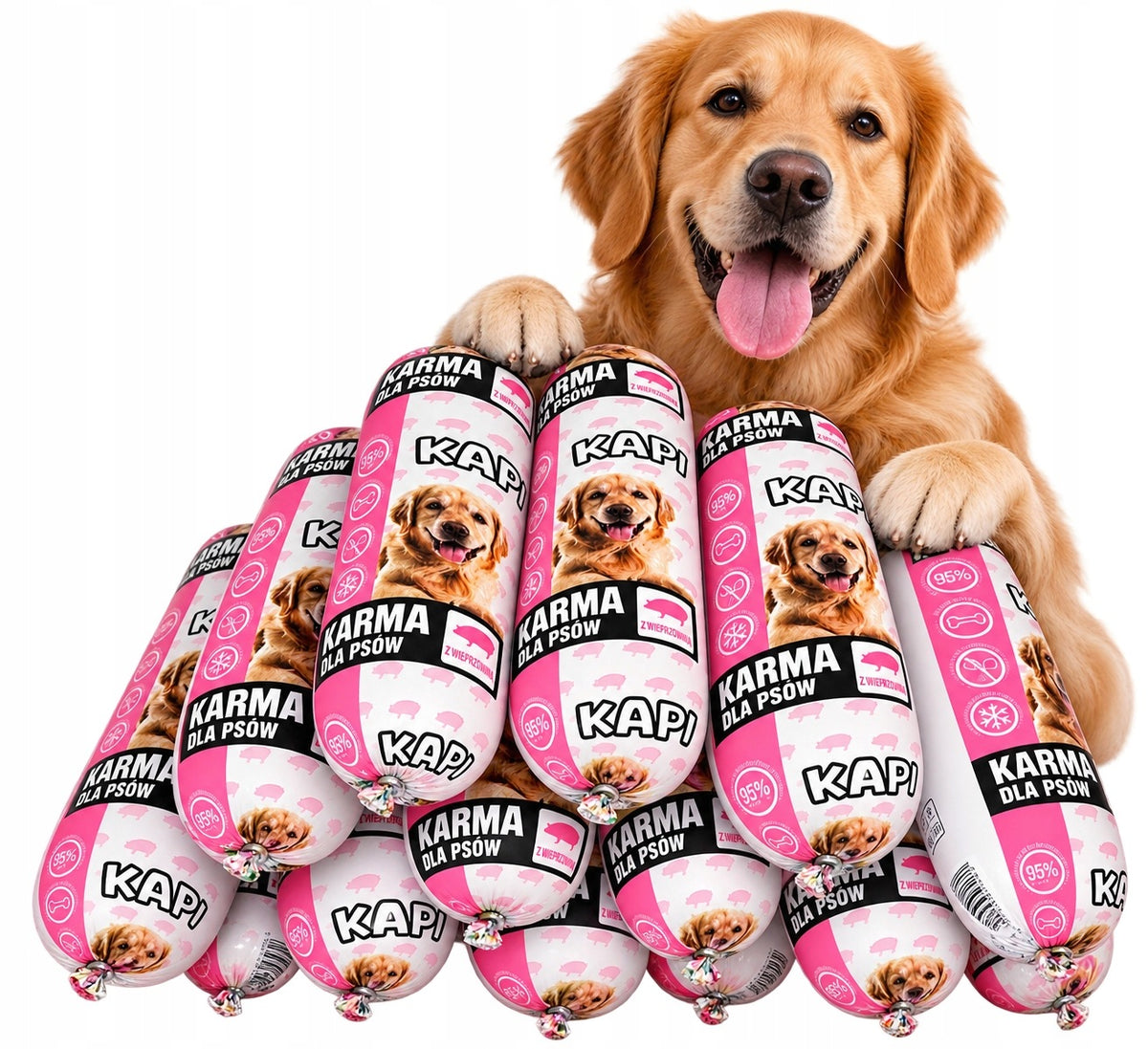 14 pcs DOG FOOD BAR KAPI MEAT 95% Premium