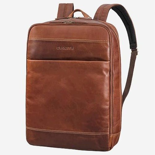 15 6 INCH BUSINESS LEATHER LAPTOP BACKPACK FOR MAN WOMAN