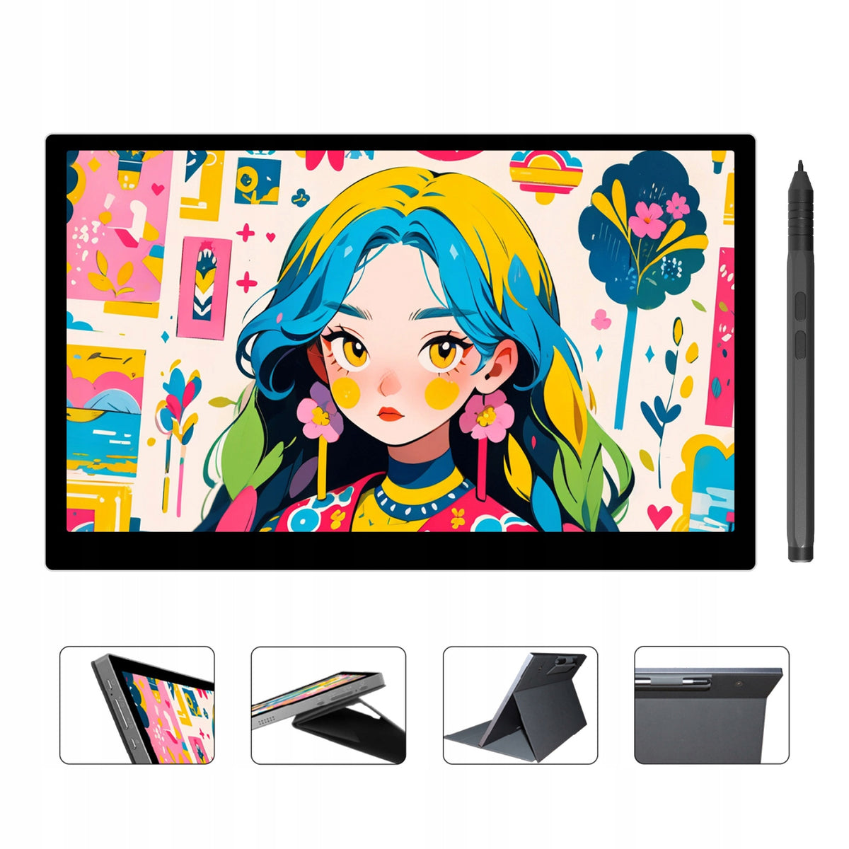 15,6 Inch Graphics Drawing Tablet Monitor 16384 Pressure Levels