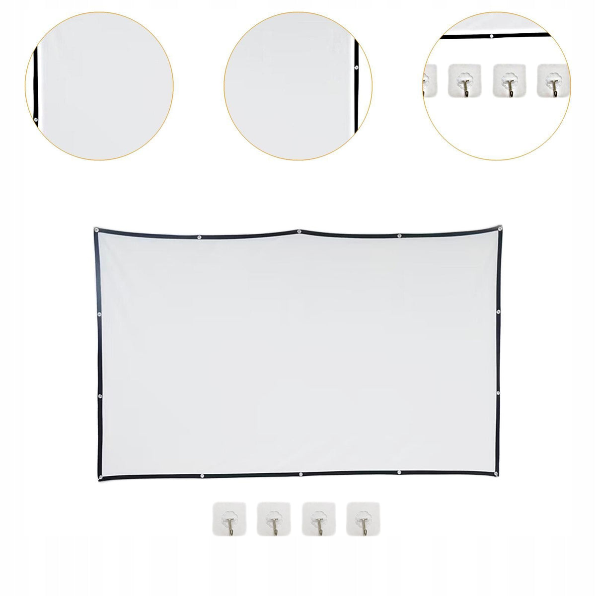 16:9 Foldable Projection Screen Portable Accessories Wrinkle 60inch Packaging status original