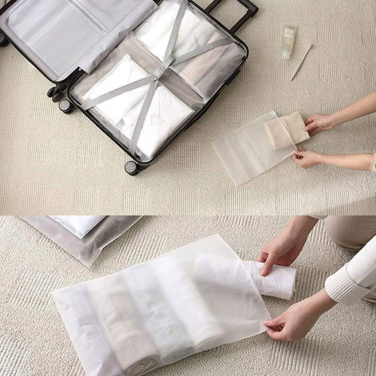 16x CLOTHES BAGS ACCESSORIES LUGGAGE SUITCASE BAGS TRAVEL ORGANIZER Packaging status original