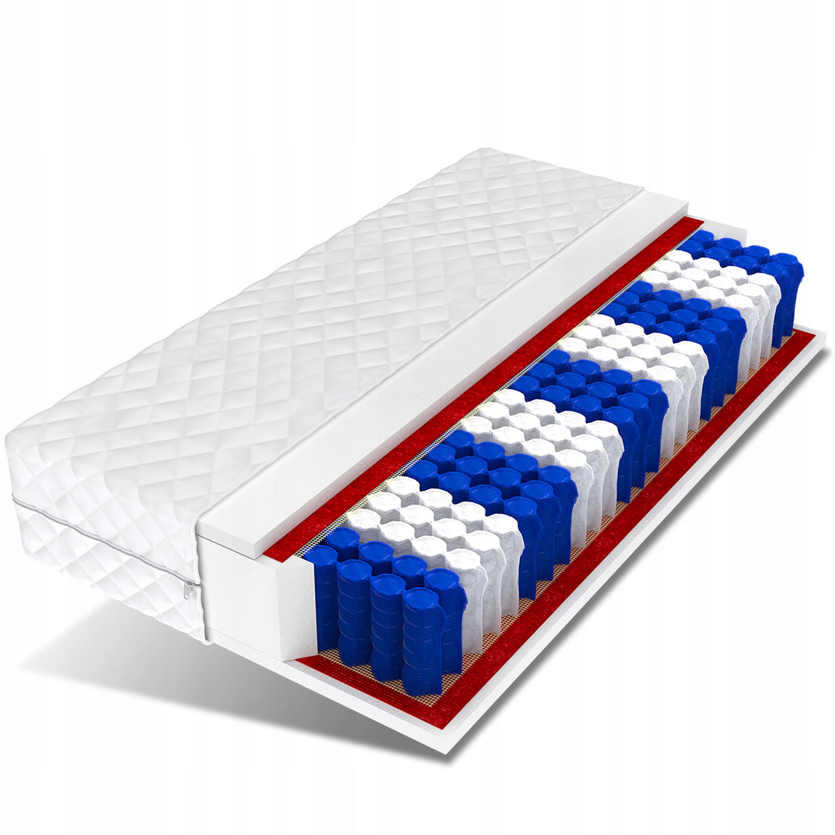 180x200 Pocket Spring Mattress - 9 Zone - METIS DoubleHARD