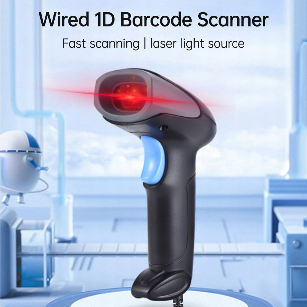 1D Laser Barcode Reader Wired Code Scanner with Q5 Printing technology other