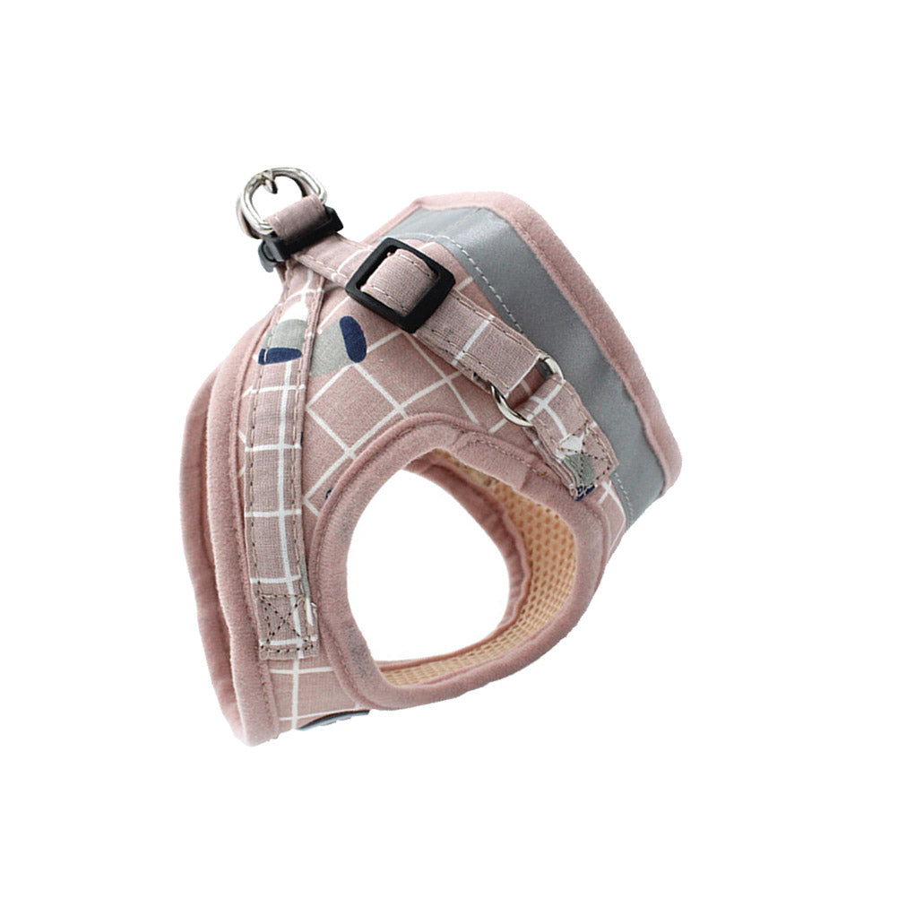 1PC PINK DOG HARNESS VEST WITH SLIDING STRAPS AND REFLECTIVE BELT Manufacturer code 6207780