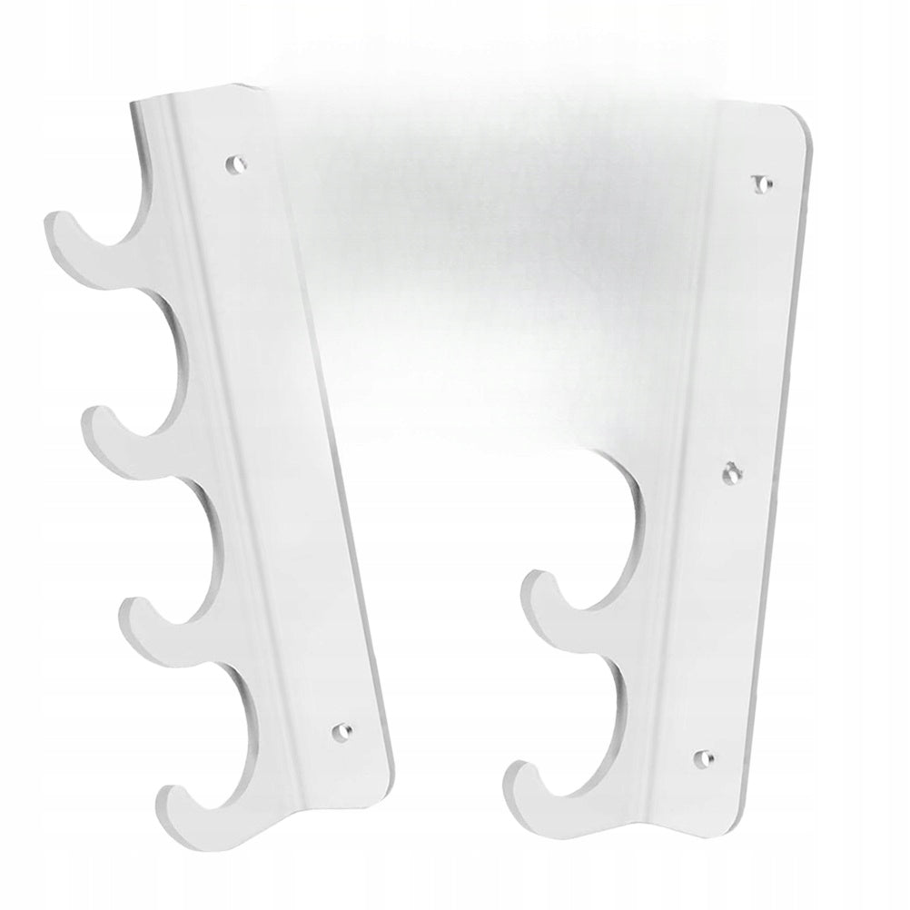 1SET SIMPLE WHITE FISHING POLE HOLDER ACRYLIC WALL RACK FOR ORGANIZING