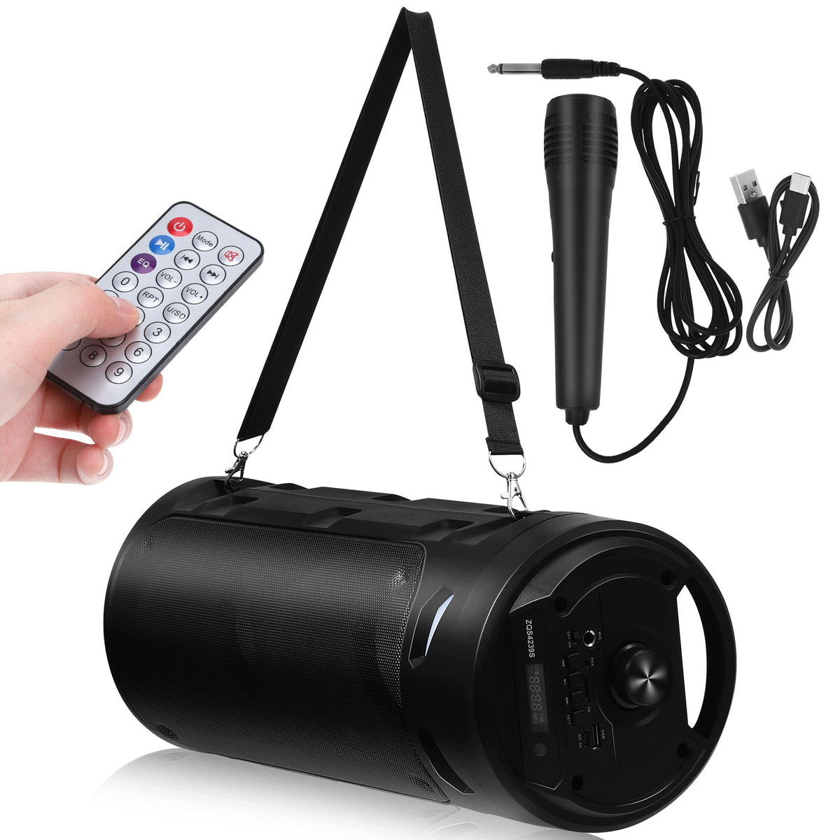 1Set Portable Car Speaker System with Subwoofer and LED Light Effects Model other