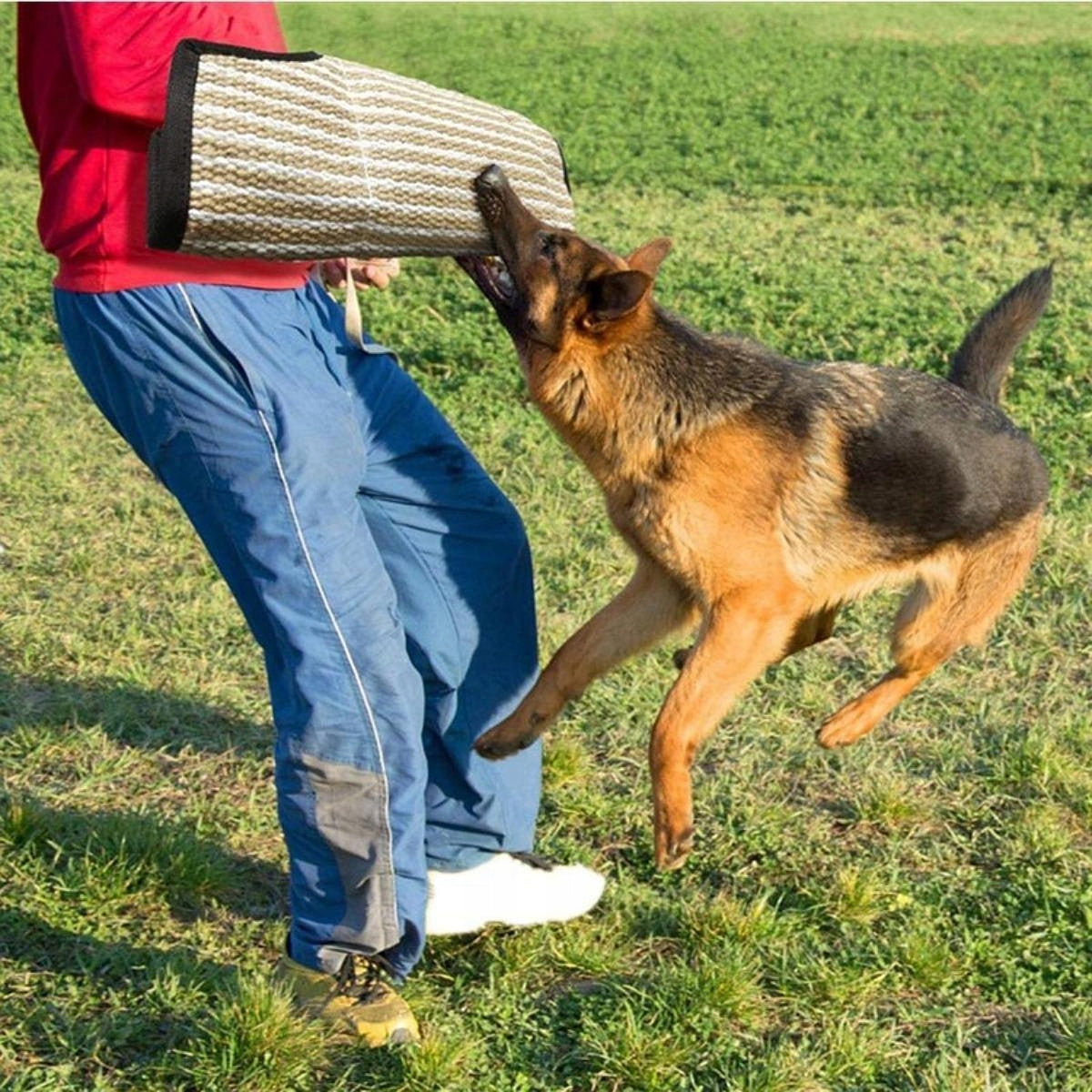 2 Dog Bite Sleeve Training Arm Protection Chewing Toy Jute Double 3 pieces Packaging status original