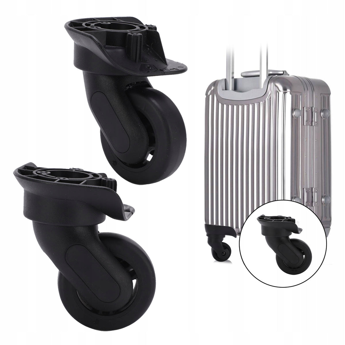 2 PCS PRESSURE RESISTANT SUITCASE WHEEL A84