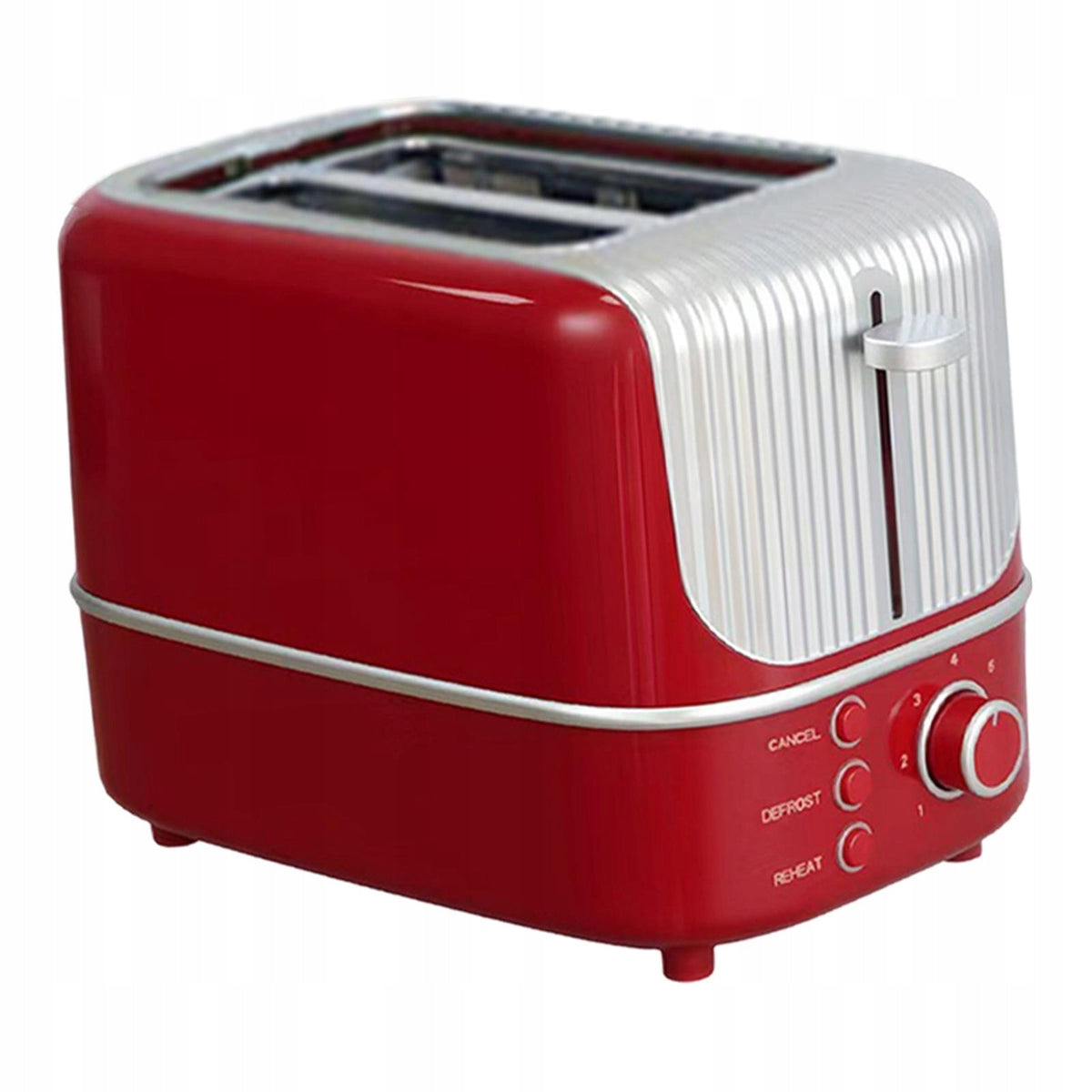 2 Slice Toaster, Compact Home Use Small Kitchen Appliance for Breakfast Red Power rating 1.1 W