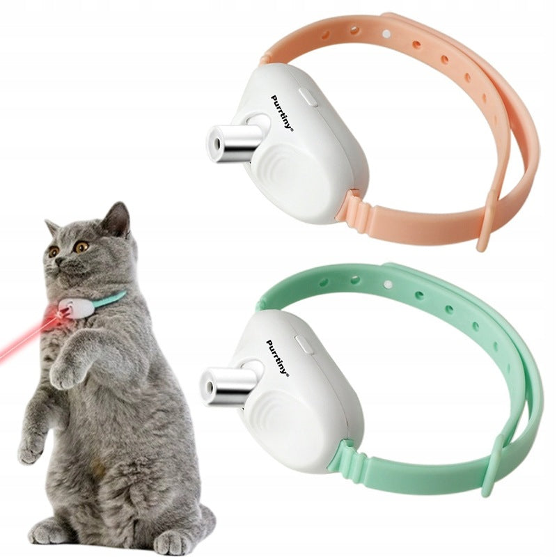 2 Smart Laser Cat Toys, USB LED Cat Laser Collar