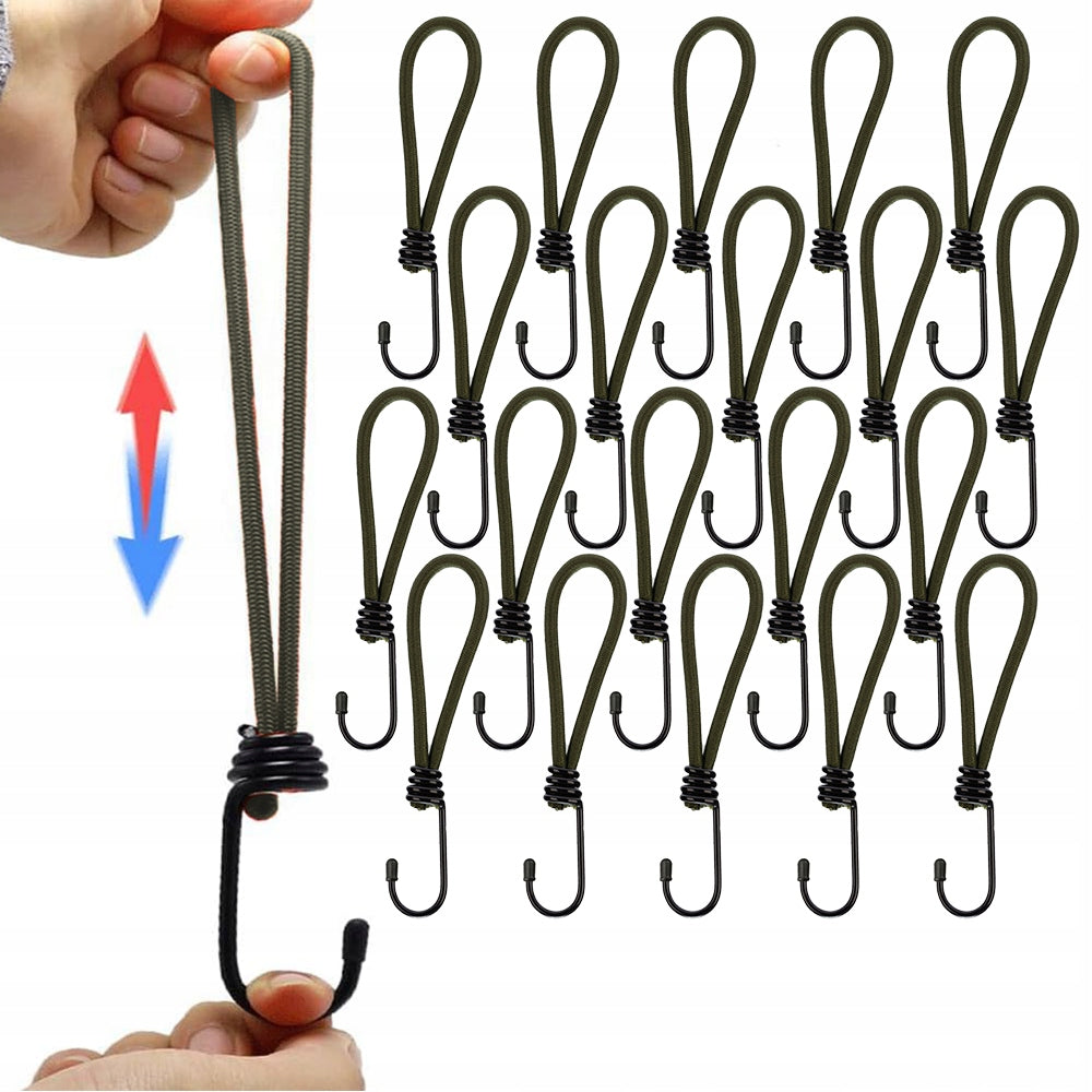 20 ELASTIC BUCKLES FOR EXTERNAL, TARPAULIN TENSIONING ROPES