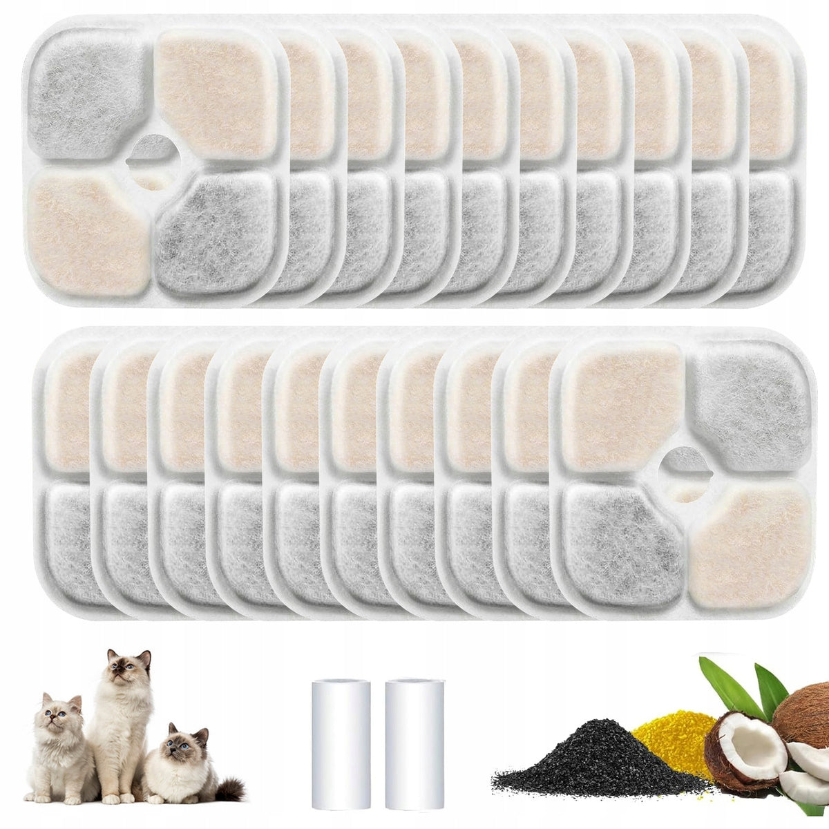 20 PCS CATIT PIXI DRINKER FILTERS CAT FOUNTAIN REPLACEMENT SET