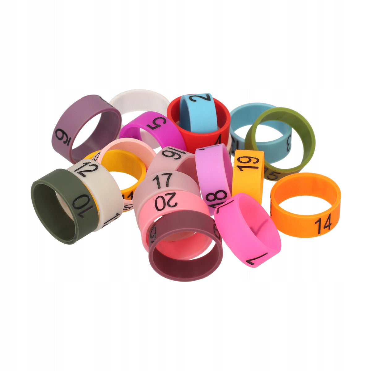20 Pcs Microphone Rings Identical Number 1 to 20 Soft BM Manufacturer code AG250725044008