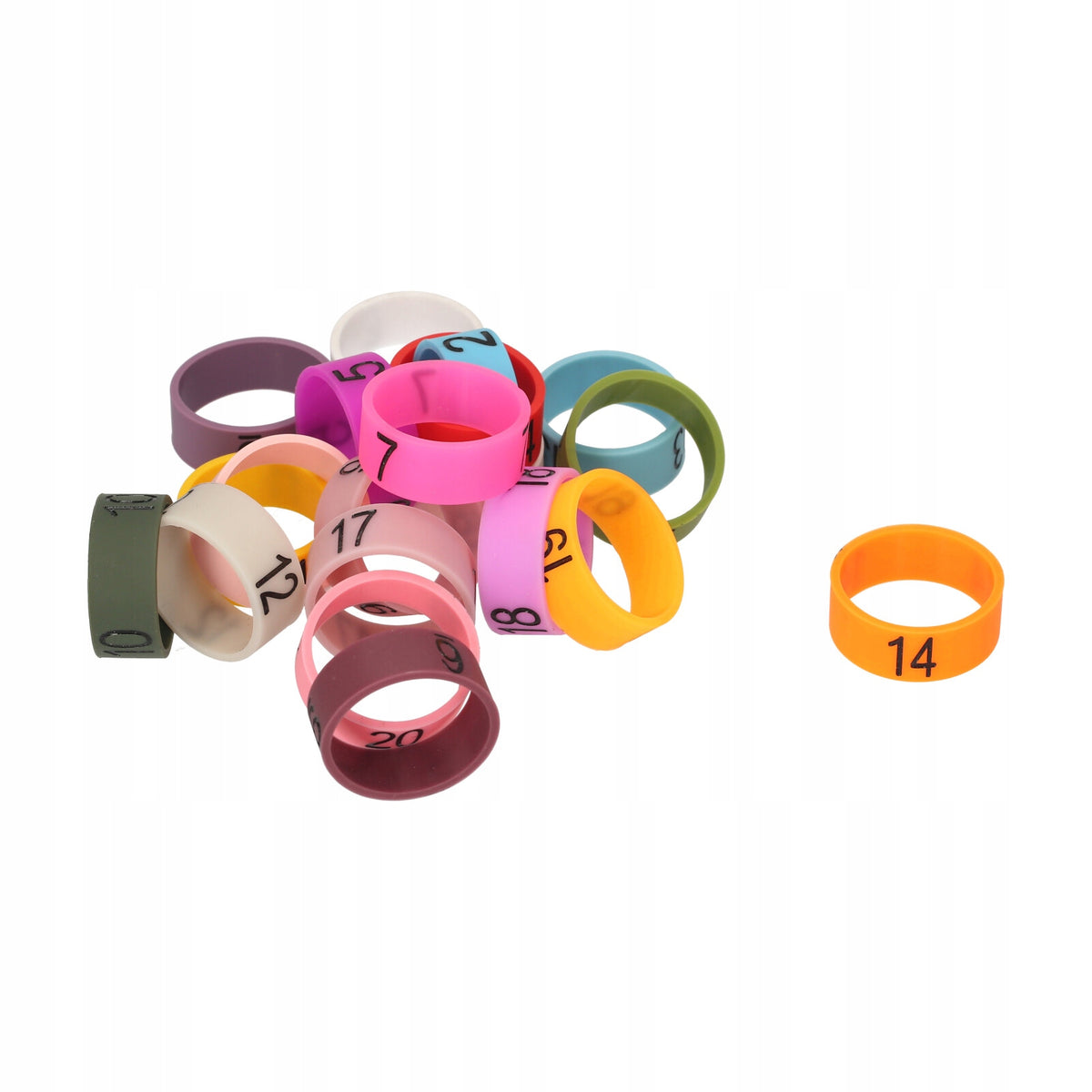 20 Pcs Microphone Rings Identical Number 1 to 20 Soft BM