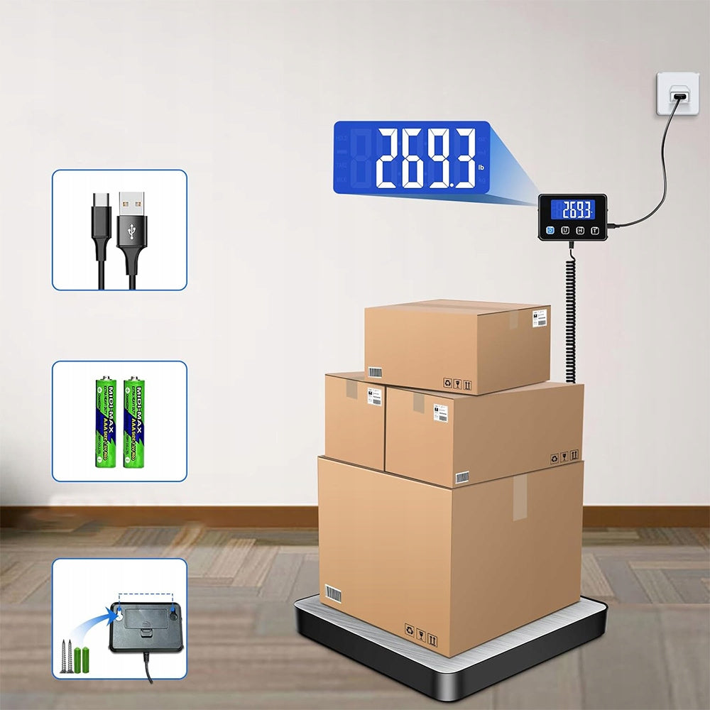 200 KG DIGITAL PLATFORM SCALE WITH DISPLAY AND TARE FUNCTION Packaging status original
