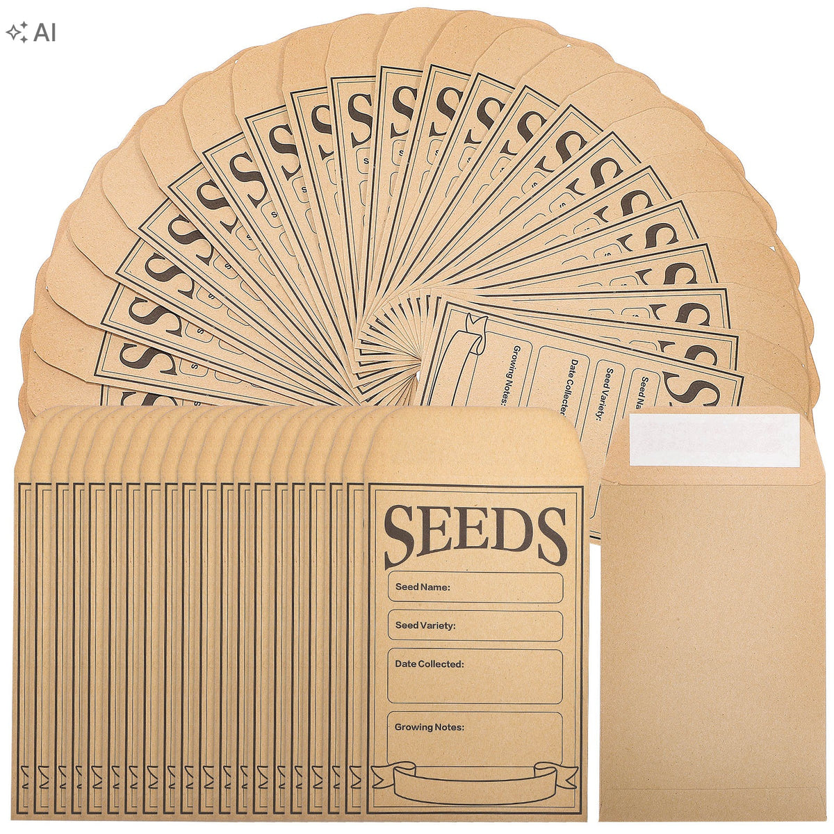 200PCS SELF SEAL SMALL KRAFT PAPER ENVELOPES FOR CASH AND MAIL