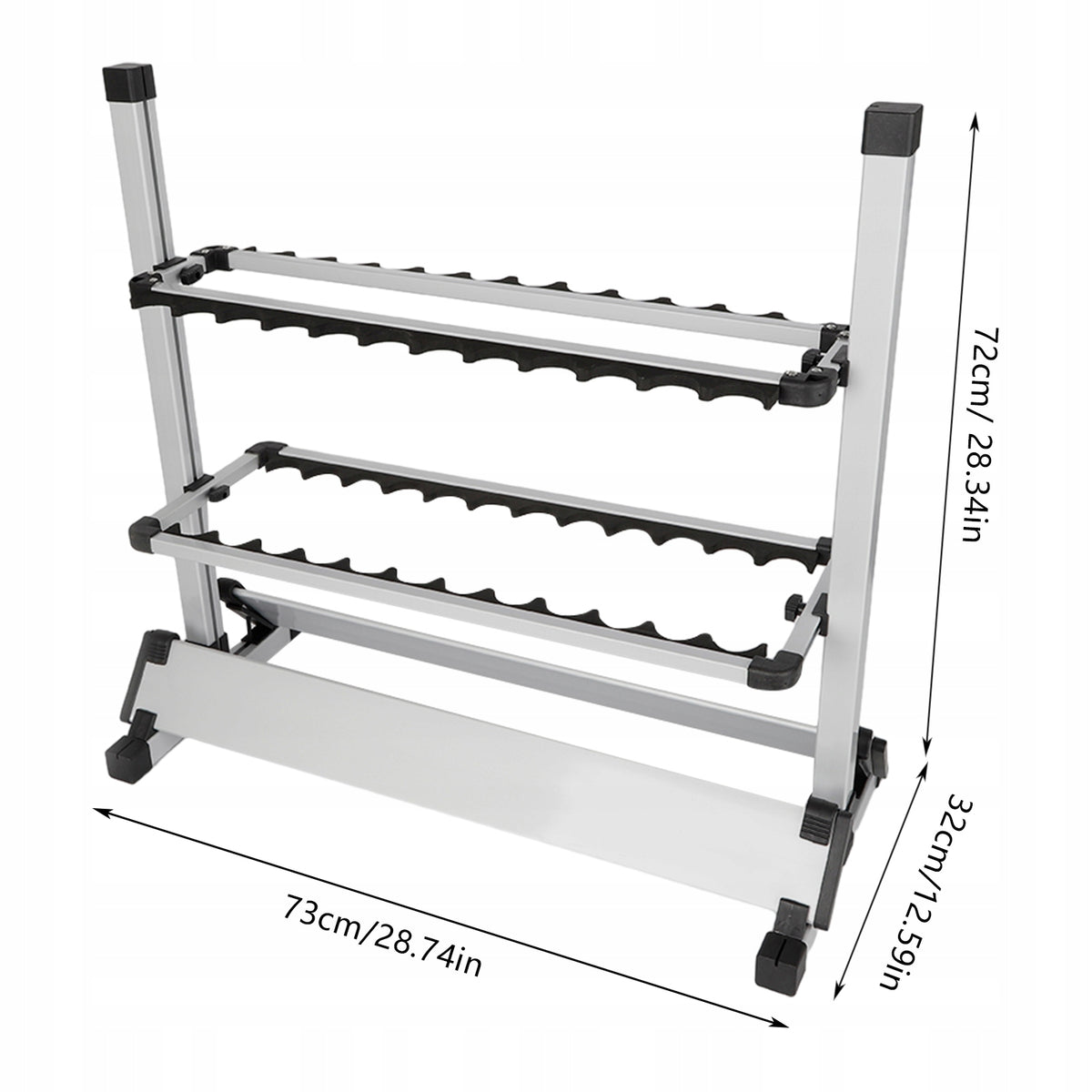 24 RODS ROD HOLDER SLOTTED SHELVES DIAMETER OF EACH GROOVE 4,5 CM Brand no brand