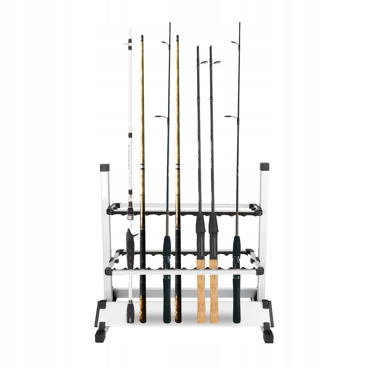 24-Rod Fishing Rod Display Rack, Adjustable Height, Suitable For Fishing