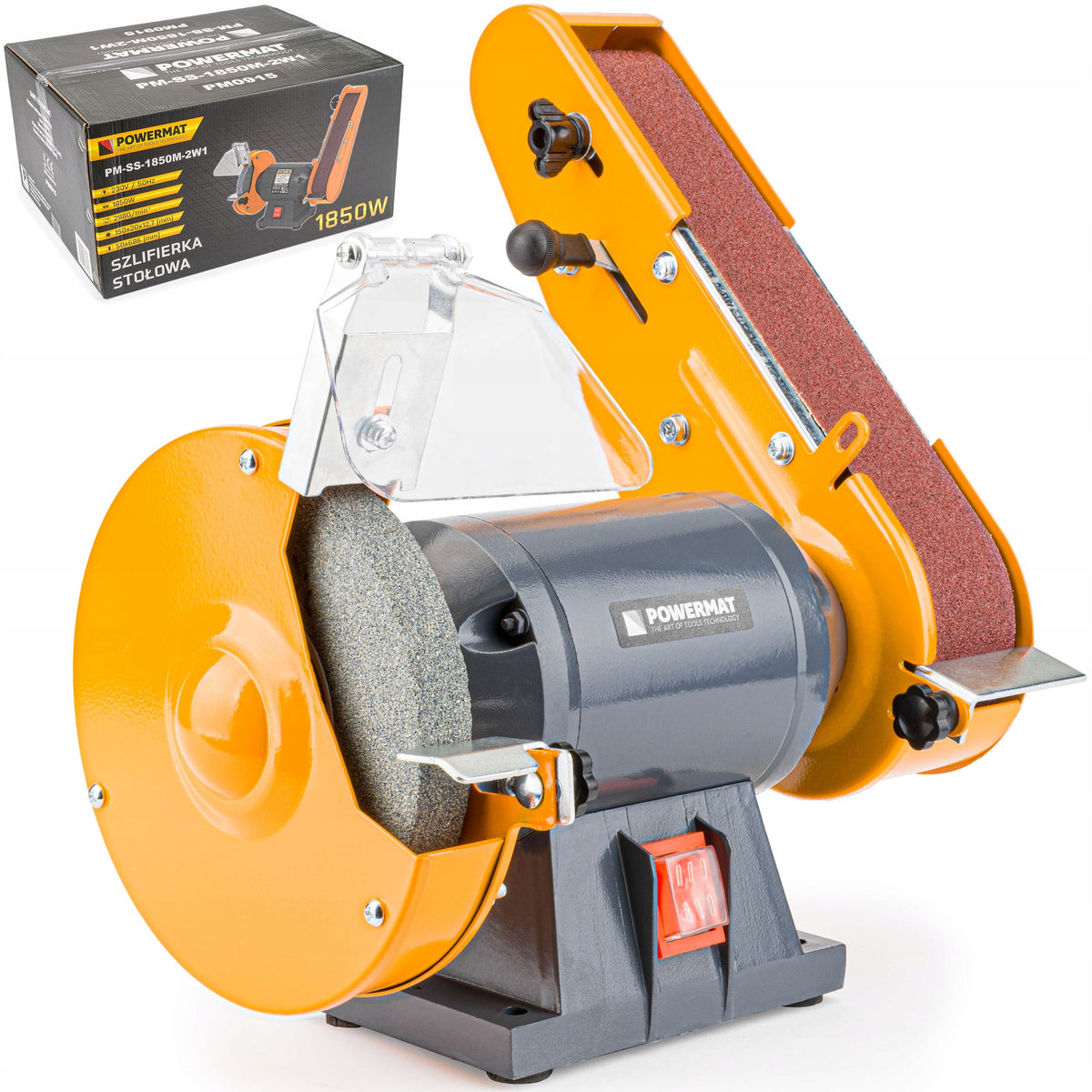 2IN1 DOUBLE BAND STONE TABLE GRINDER 1850W