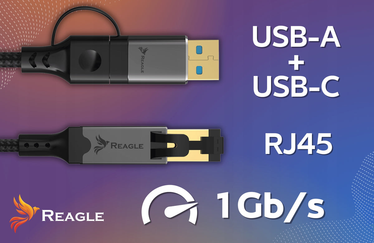2IN1 USB-C USB-A ETHERNET NETWORK CABLE FOR RJ45 1Gb/s 3M LAN CABLE Packaging status original
