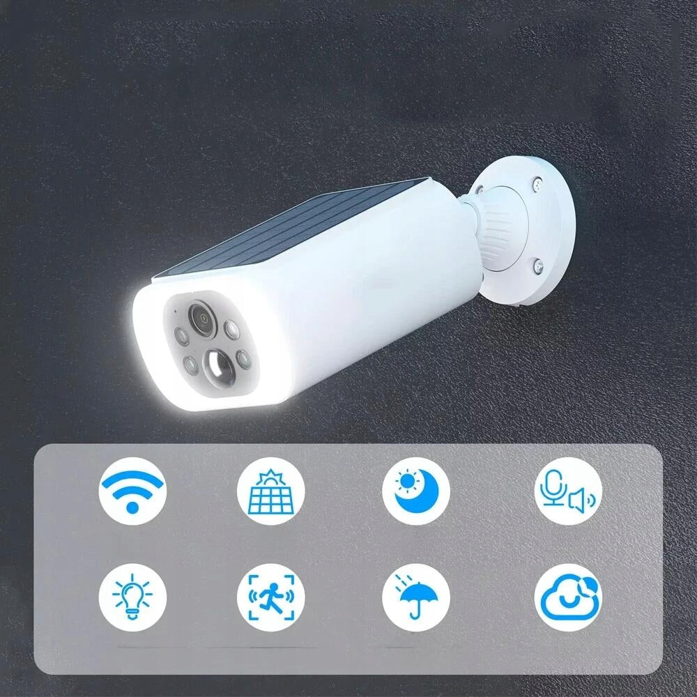 2K Outdoor Solar Security Cameras 4MPX Color Night Vision Packaging status original