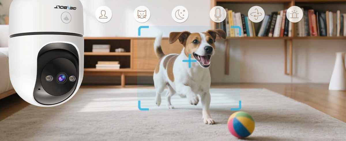 2K Rotating Indoor WiFi Camera Motion Detection 4xZoom 24/7 Recording Packaging status original