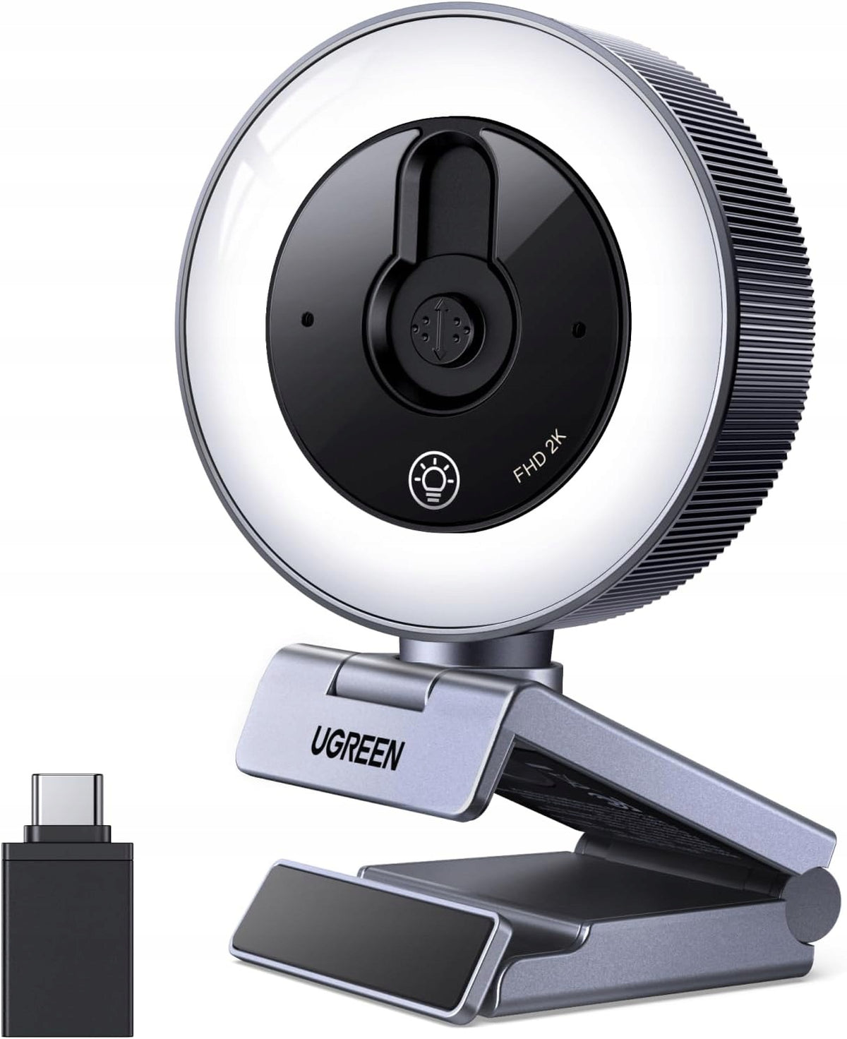 2K USB WEBCAM WITH LED LAMP MICROPHONE UGREEN FINECAM LITE CABLE