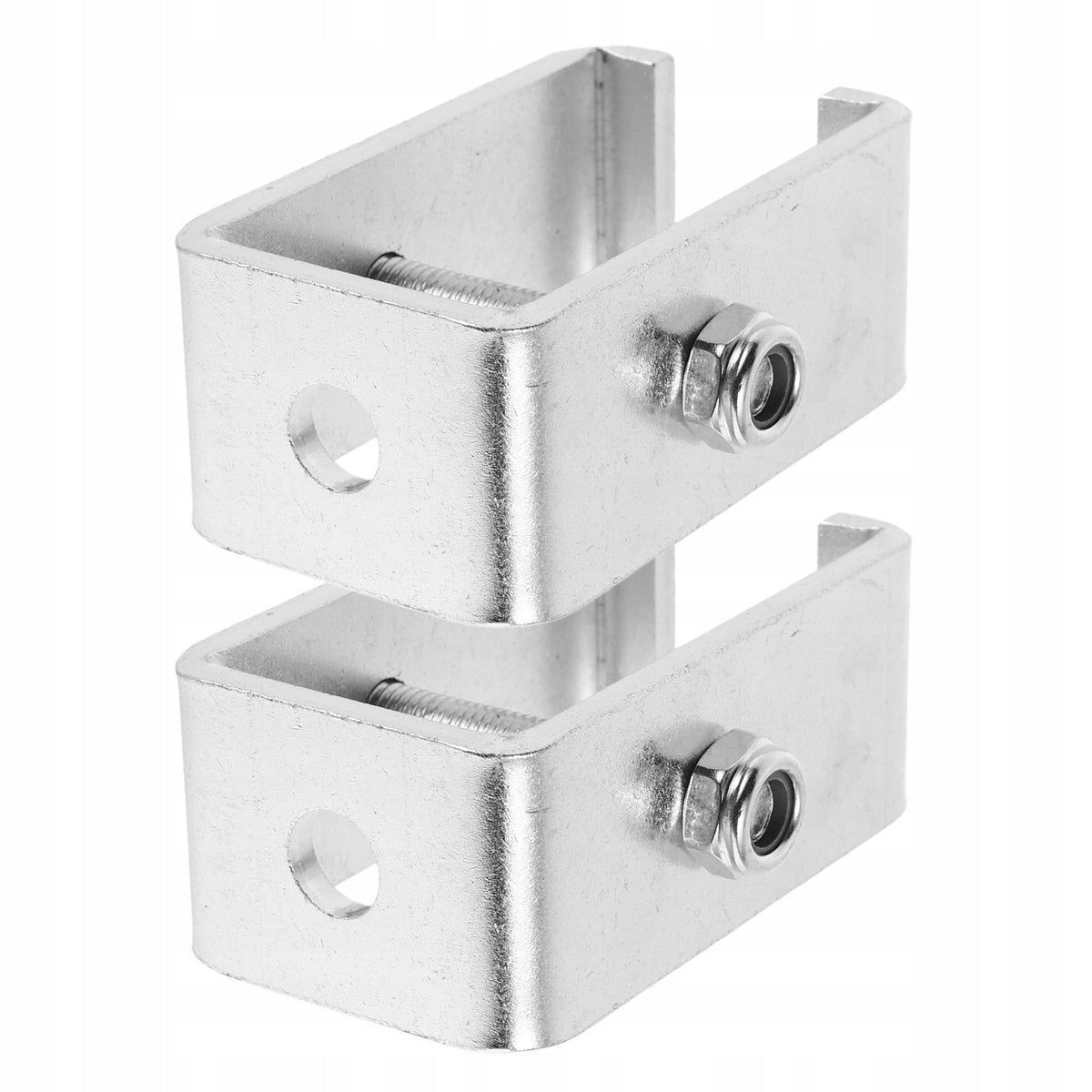 2Pcs Silver Steel Trolley Track Ceiling Mount Brackets for Workshops