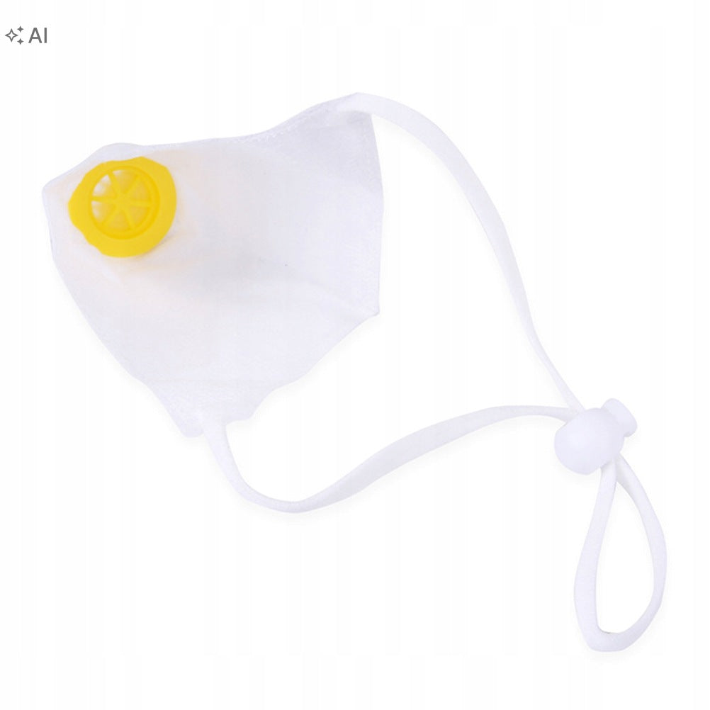 2Pcs White Dog Protective Masks Breathable Pet Mouth Cover with Filter