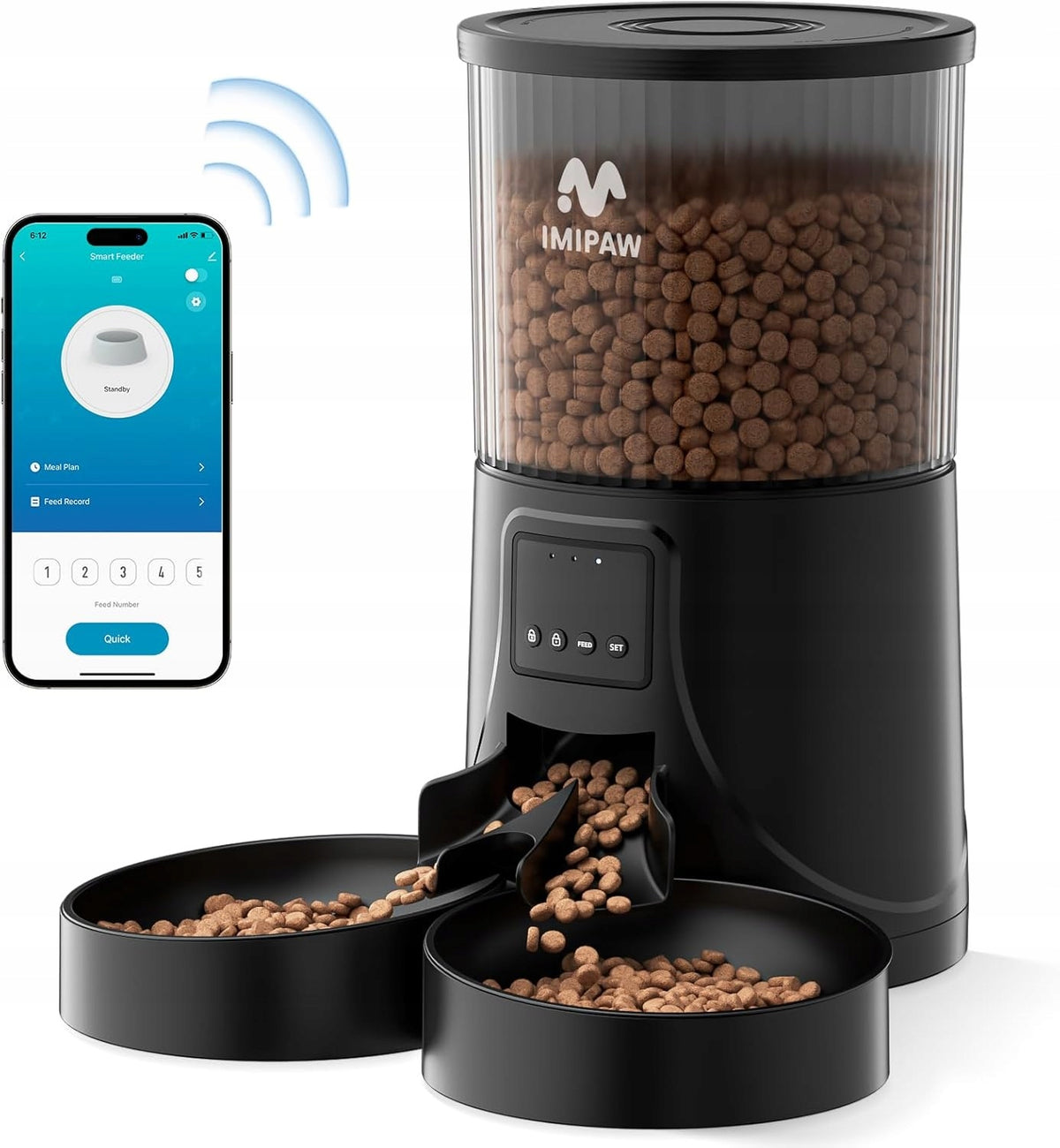 2X AUTOMATIC FEEDER 4L WIFI FOR 2 CATS WITH APP
