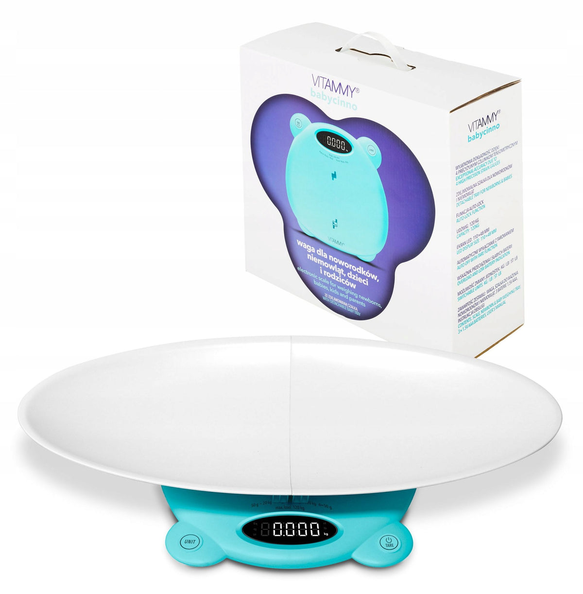 2X Baby scale VITAMMY Babycinno Turquoise