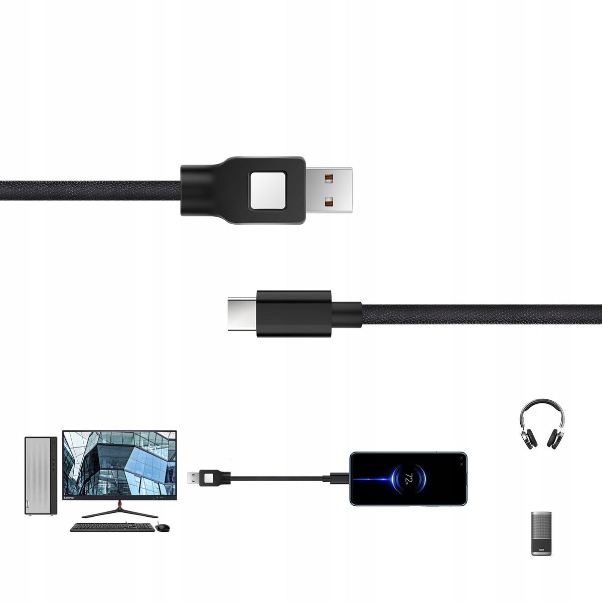 2X Bluetooth Transmitter Charging USB-C Data Transfer Brand ELECTRONICA 4U