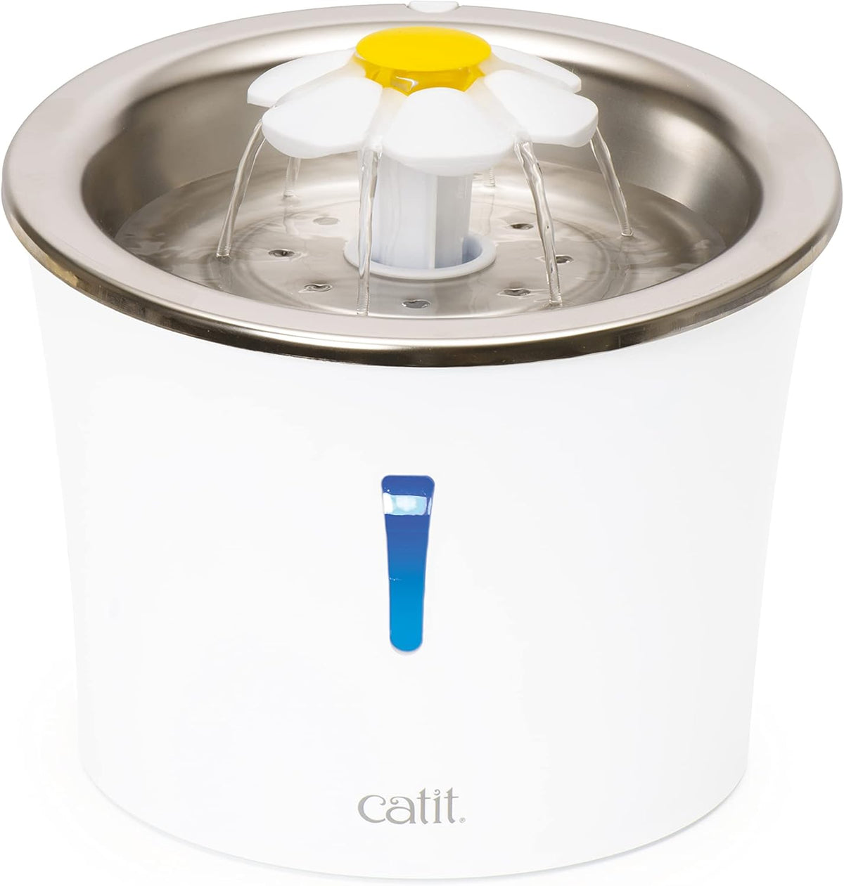 2X CAT WATER FOUNTAIN 3L STAINLESS STEEL LED