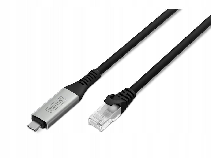 2X DIGITUS USB-C Adapter Cable – RJ45 Cat. 6A S/FTP, 1 Gbit/s, USB 3.2 Gen1