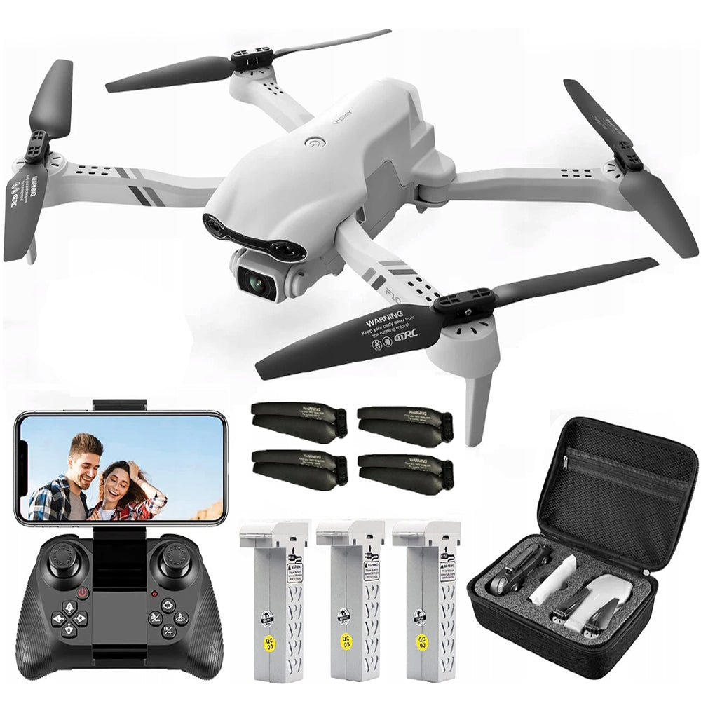 2X F10 DRONE WITH 4K WIFI HD CAMERA TOY RC HOVER 2000M | 3 BATTERIES ACCUMULATOR Model F10