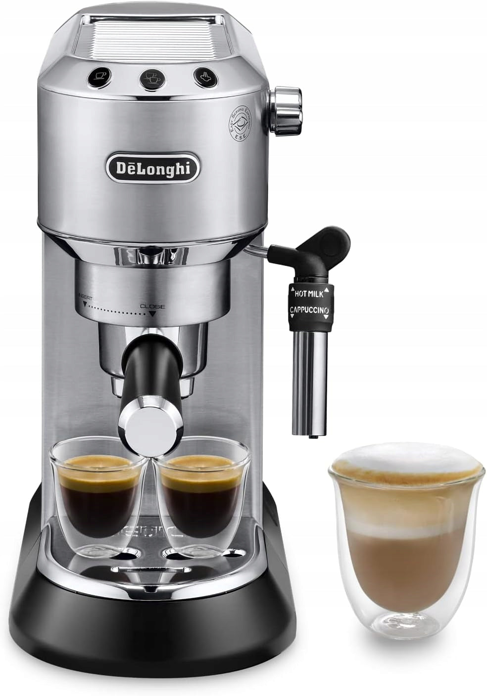 2X FLASK COFFEE MAKER 1L PRESSURE SPOUT MILK ESPRESSO CAPPUCCINO
