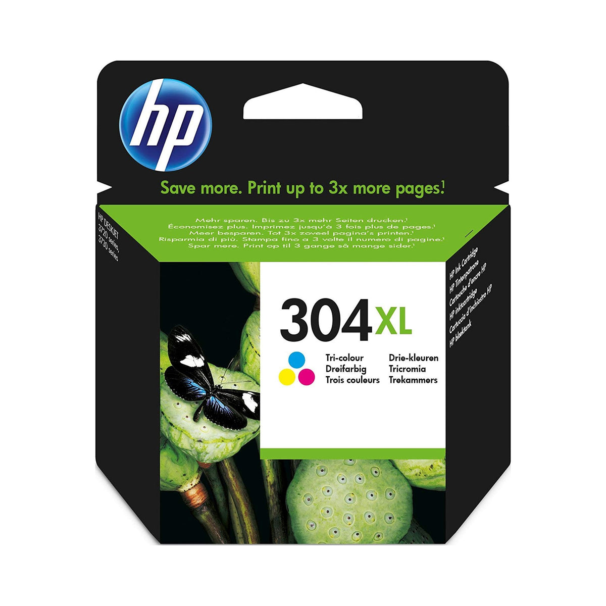 2X HP 304XL Tri-Color ink