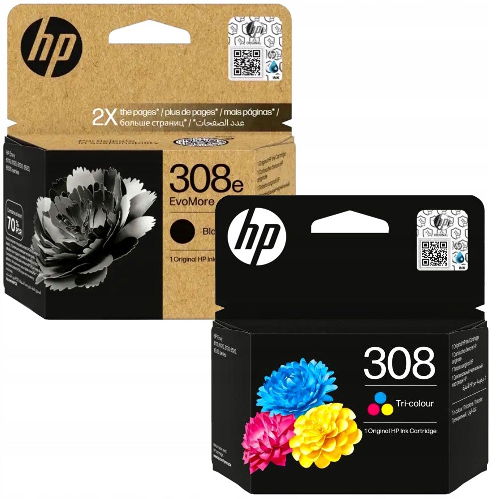 2X HP 308E Black (7FP22UE) Color black