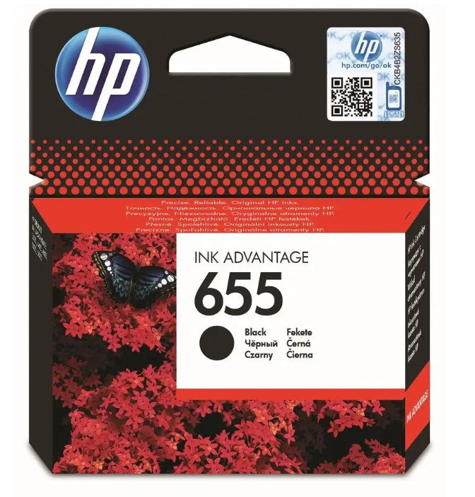 2X HP 655 Black ink Color black